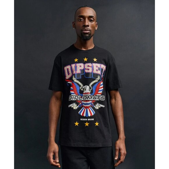 Dipset Diplomats Eagle Members T-Shirt Shirt Tee Black Cam'ron Men's - Picture 8 of 10